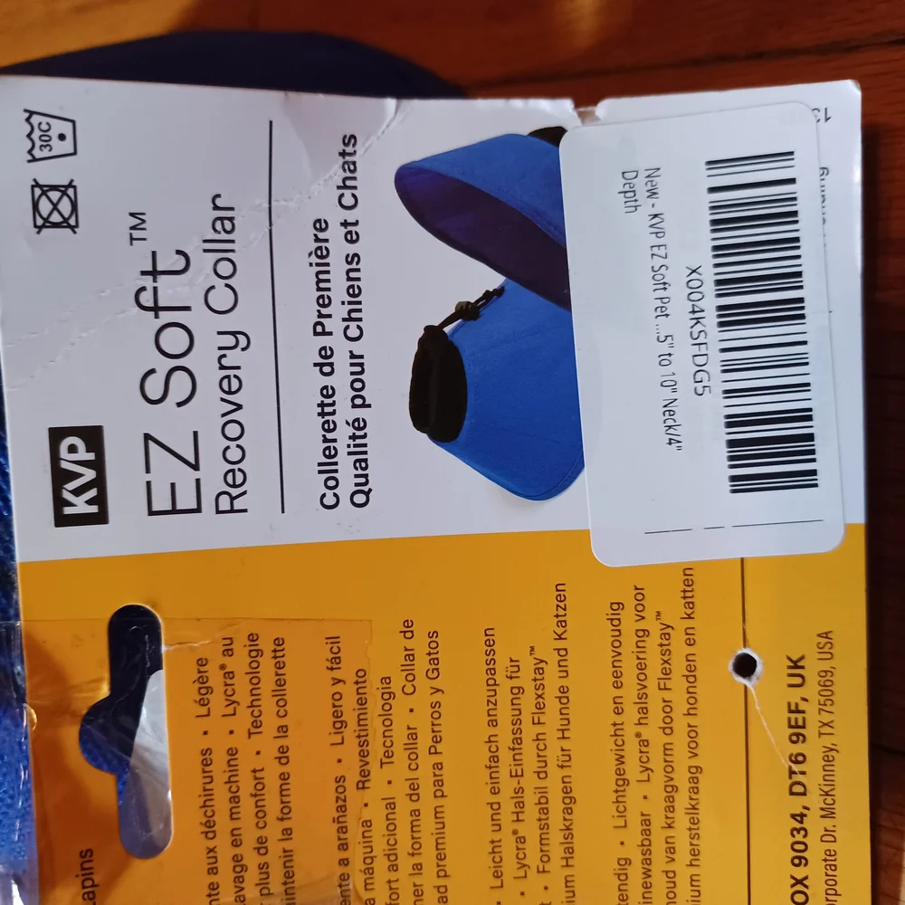 🦮- KVP EZ Soft Recovery Collar - Blue